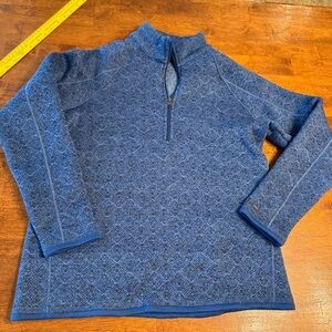Women’s Storm Pack Blue Quarter-Zip Sweater size small
